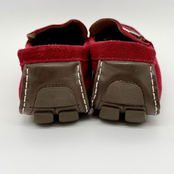 Alfani Red Suede Horsebit Loafer Driving Moccasins Shoes \